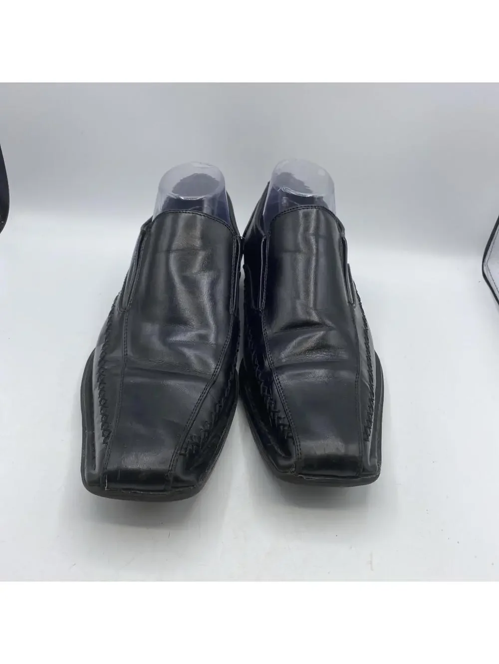 Dexter Black Leather Lace Up Men’s Dress Shoes Size 9 with Square Toe